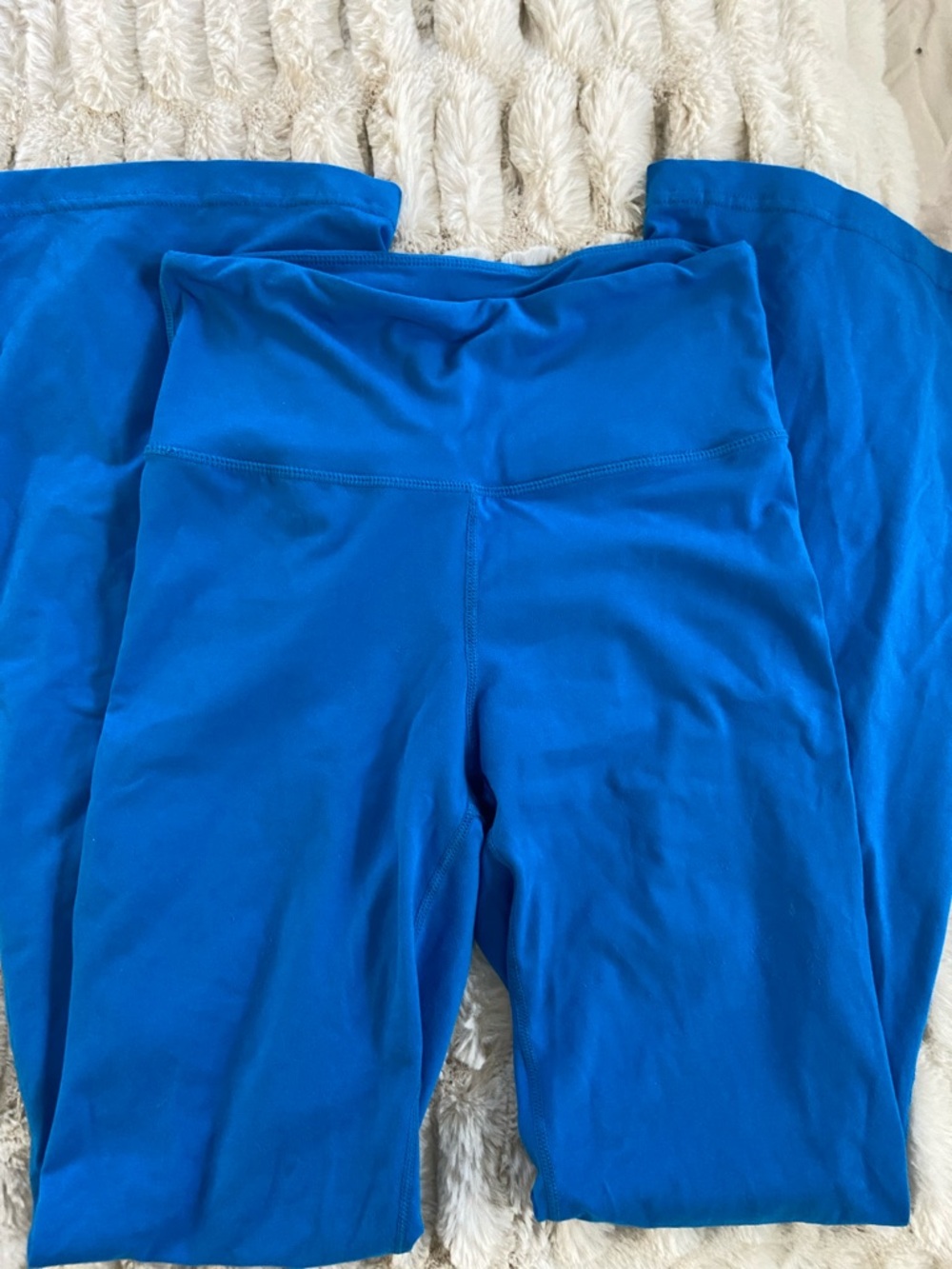 Blue flare leggings